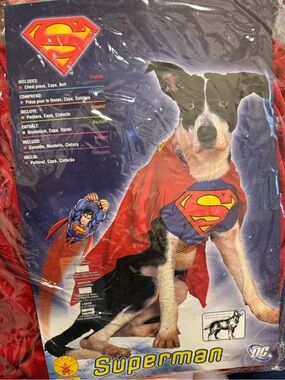 DC Superman Dog Costume - Size Large New in Package